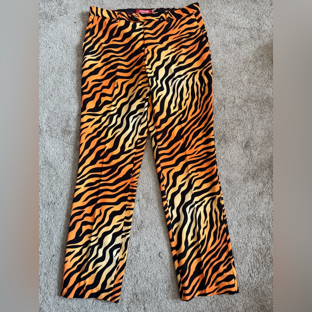 #285 CINCINNATI BENGALS Tiger Print STYLED Pants (NWOT) never worn! By SHINESTY!